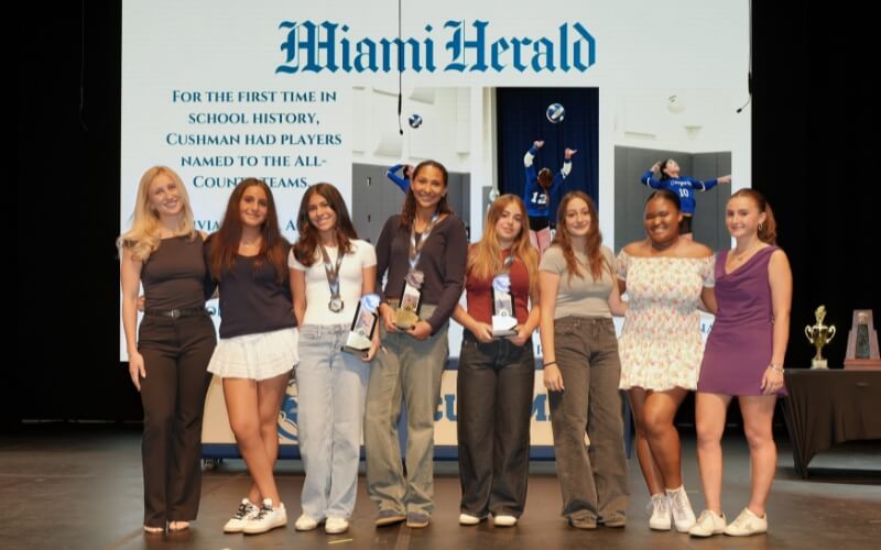 GirlsVarsityVolleyball Cushman High School Girls Varsity Volleyball Team Recognized by Miami Herald